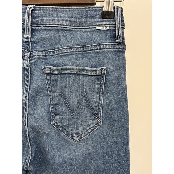 Mother Jeans The Weekender Fray Sz 25 Blue Mid Rise Flare Denim I wet my plants - Picture 3 of 14